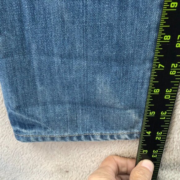 Abercrombie & Fitch Womens Jeans Size 6L Distressed Slim Straight Leg Blue Denim - Picture 5 of 15
